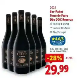 Lidl 6er-Paket Torre de Ferro Dão DOC Reserva Angebot