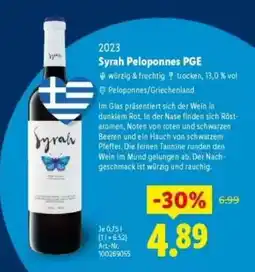 Lidl Syrah Peloponnes PGE Angebot