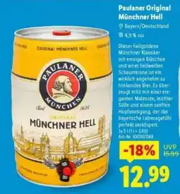 Lidl Paulaner Original Münchner Hell Angebot