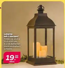 NETTO Laterne mit 3 Kerzen Angebot