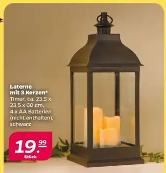 NETTO Laterne mit 3 Kerzen Angebot
