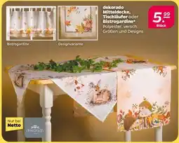 NETTO dekorado Mitteldecke, Tischläufer oder Bistrogardine Angebot