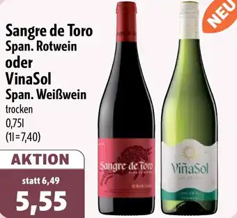 Aktiv Irma Sangre de Toro Span. Rotwein oder VinaSol Span. Weißwein Angebot