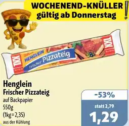 Aktiv Irma Henglein Frischer Pizzateig Angebot