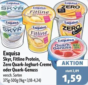 Aktiv Irma Exquisa Skyr, Fitline Protein, Zero Quark-Joghurt-Creme oder Quark-Genuss Angebot