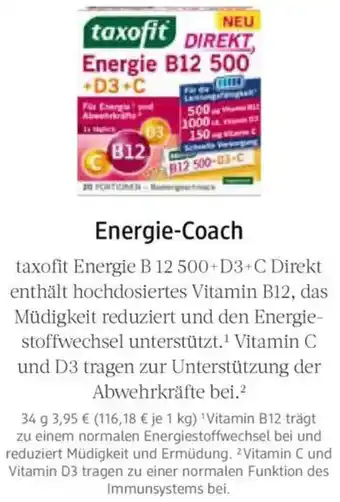 dm drogerie taxofit Energie B 12 Angebot