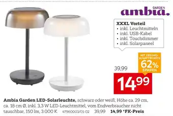 XXXLutz Ambia garden led-solarleuchte Angebot