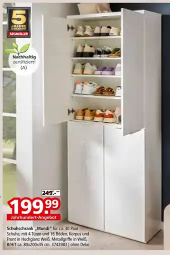 Segmüller Schuhschrank mundi Angebot