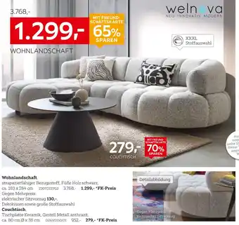 XXXLutz Welnova wohnlandschaft oder couchtisch Angebot
