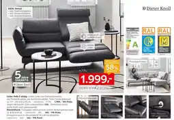XXXLutz Dieter knoll leder-sofa 2-sitzig oder beistelltisch Angebot