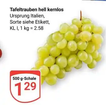Globus Tafeltrauben hell kernlos Angebot