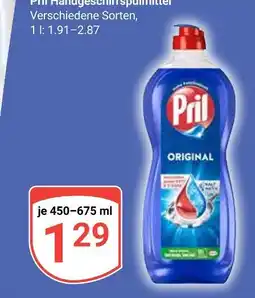 Globus Pril handgeschirrspülmittel Angebot