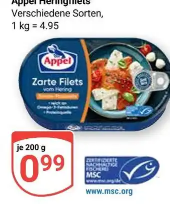 Globus Appel heringfilets Angebot