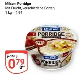 Globus Milram porridge Angebot