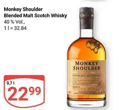 Globus Monkey shoulder blended malt scotch whisky Angebot