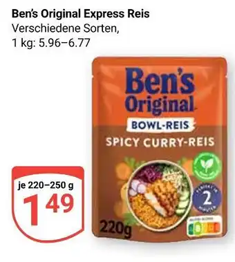 Globus Ben's original express reis Angebot