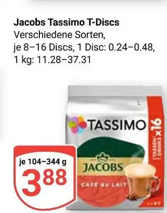 Globus Jacobs tassimo t-discs Angebot
