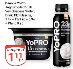 Globus Danone yopro joghurt Angebot