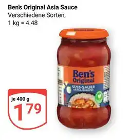 Globus Ben's original asia sauce Angebot