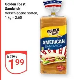 Globus Golden toast sandwich Angebot