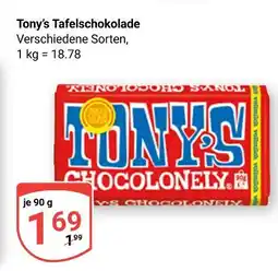 Globus Tony's tafelschokolade Angebot