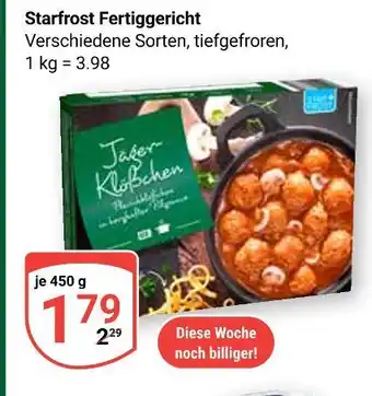 Globus Starfrost fertiggericht Angebot