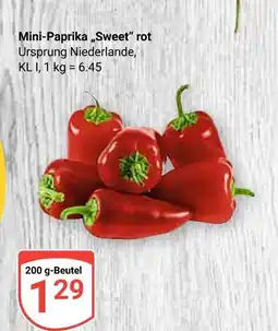 Globus Mini-paprika sweet rot Angebot