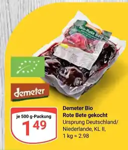 Globus Demeter bio rote bete gekocht Angebot