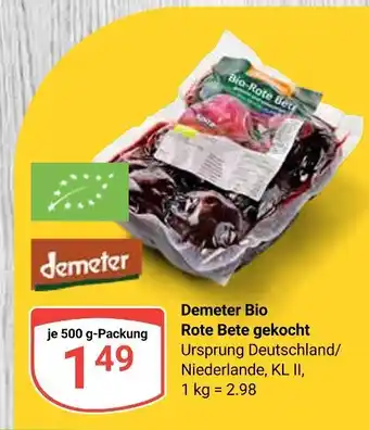Globus Demeter bio rote bete gekocht Angebot