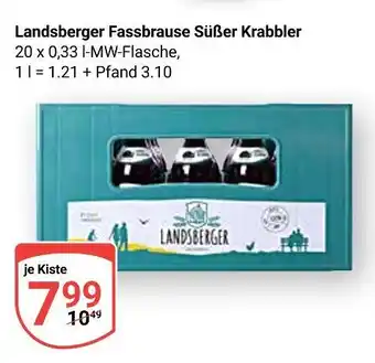 Globus Landsberger fassbrause süßer krabbler Angebot
