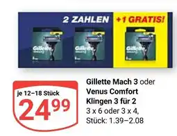 Globus Gillette mach 3 Angebot