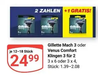 Globus Gillette mach 3 Angebot