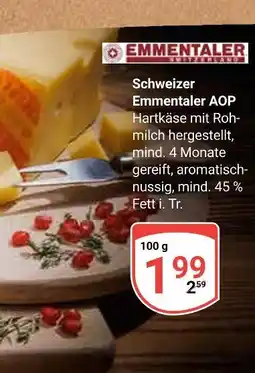 Globus Emmentaler schweizer emmentaler aop Angebot