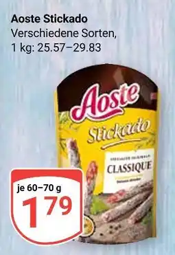 Globus Aoste stickado Angebot