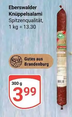 Globus Eberswalder knüppelsalami Angebot