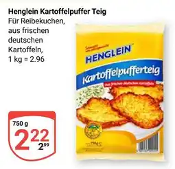 Globus Henglein kartoffelpuffer teig Angebot
