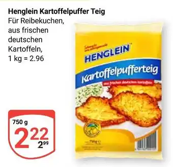 Globus Henglein kartoffelpuffer teig Angebot