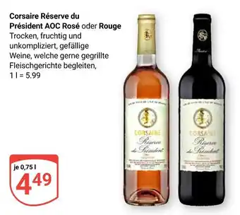 Globus Corsaire réserve du président aoc rosé Angebot