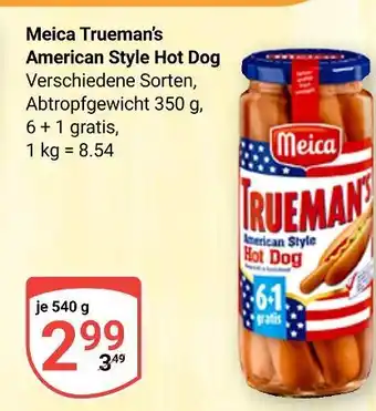 Globus Meica trueman's american style hot dog Angebot