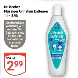 Globus Dr. becher flüssiger urinstein entferner Angebot