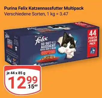 Globus Purina felix katzennassfutter multipack Angebot