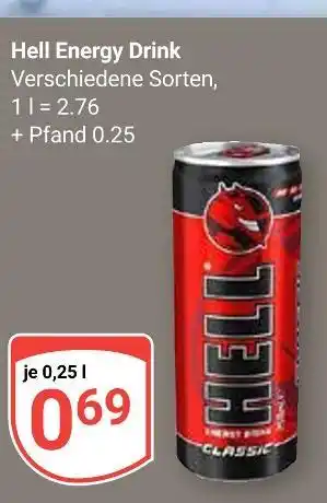 Globus Hell energy drink Angebot