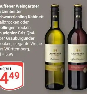 Globus Lauffener katzenbeißer schwarzriesling kabinett halbtrocken Angebot