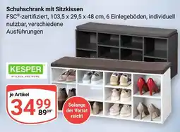 Globus Kesper schuhschrank mit sitzkissen Angebot