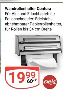 Globus Emsa wandrollenhalter contura Angebot