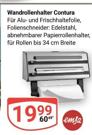 Globus Emsa wandrollenhalter contura Angebot