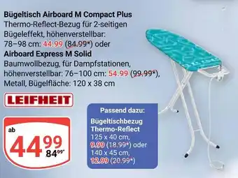Globus Leifheit bügeltisch airboard m compact plus Angebot