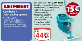 Globus Leifheit bodenwischer profi xl mit rollen Angebot