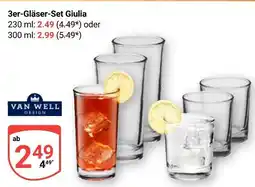 Globus Van well design 3er-gläser-set giulia 230 ml Angebot