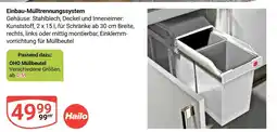 Globus Hailo einbau-mülltrennungssystem Angebot
